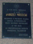 Tablica: Dom Andrzeja Mielęckiego